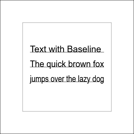 Text mit eingezeichneter Baseline